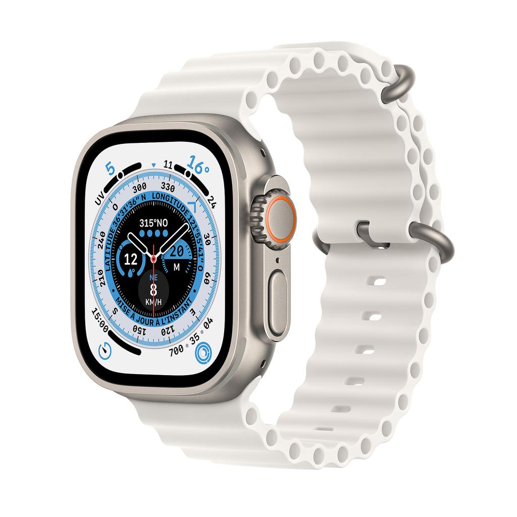 Apple Watch Ultra 2 (2023) GPS + Cellular 49 mm - Titanium Natural Titanium - Ocean band White