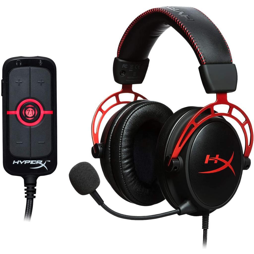 Hyperx Cloud Alpha noise-Cancelling gaming wired Headphones with microphone - Red/Black