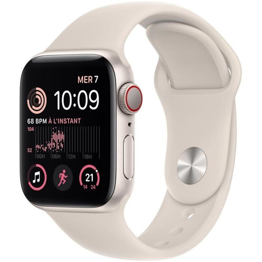 Apple Watch Series SE 2 (2022) GPS 44 mm - Aluminium Starlight - Sport band Starlight