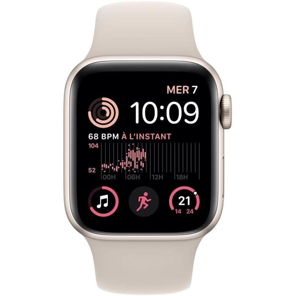 Apple Watch Series SE 2 (2022) GPS 44 mm - Aluminium Starlight - Sport band Starlight