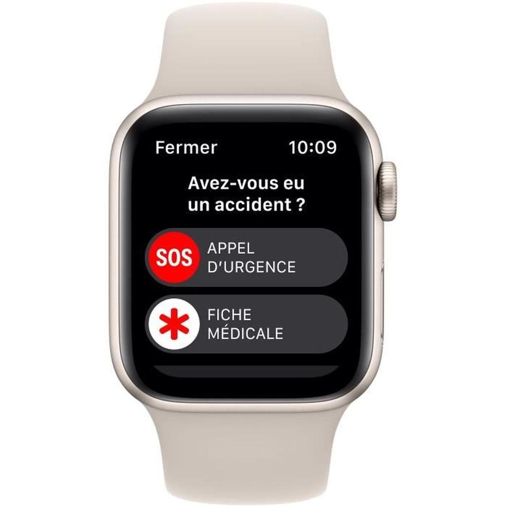 Apple Watch Series SE 2 (2022) GPS 44 mm - Aluminium Starlight - Sport band Starlight