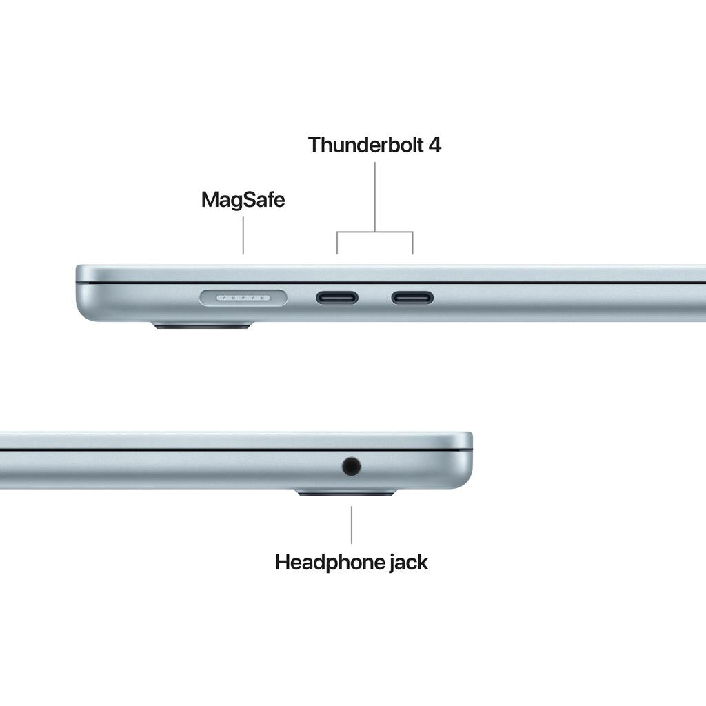 MacBook Air 15-inch (2025) - Apple M4 10-core and 10-core GPU - 16GB RAM - SSD 256GB - Standard display - QWERTY - English