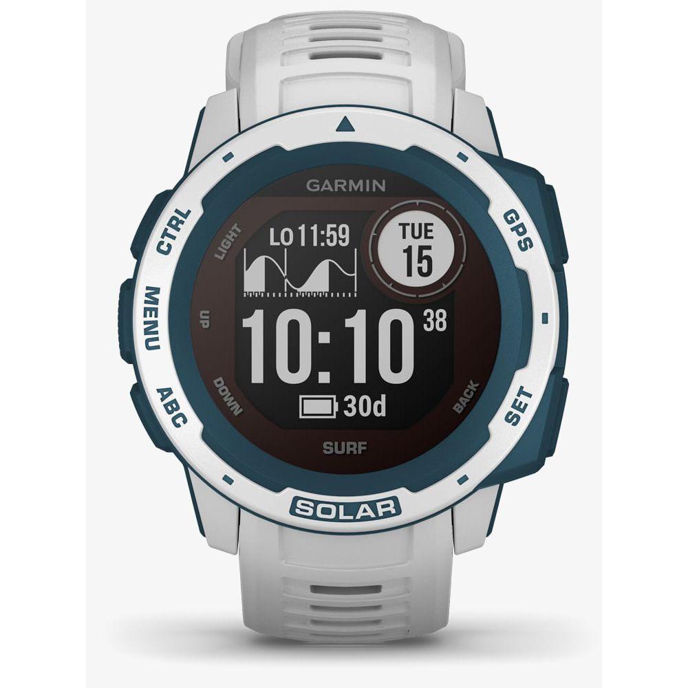 Smart Watch Garmin HR GPS Instinct Solar Surf Cloudbreak - White/Blue