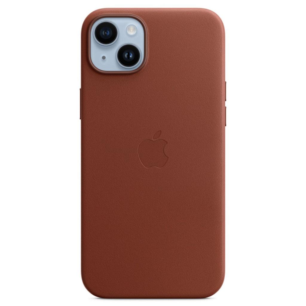 Apple Leather case iPhone 14 Plus - Magsafe - Leather Brown