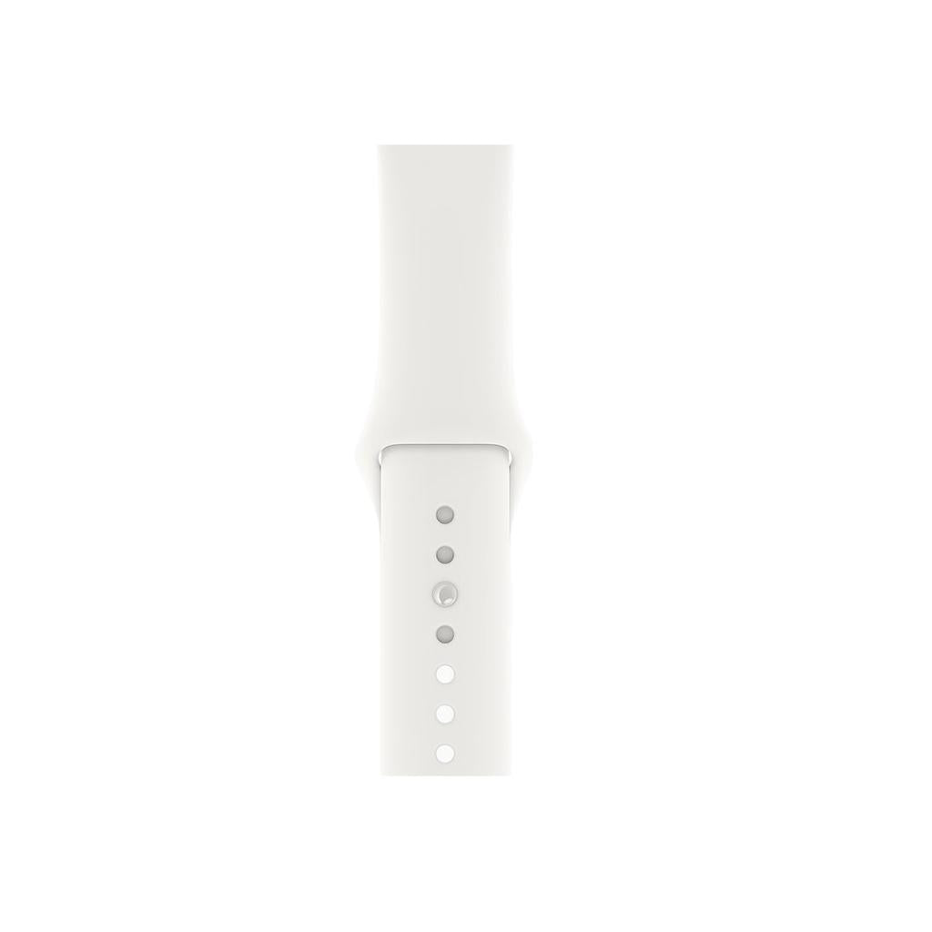 Apple Watch Series 9 (2023) GPS + Cellular 45 mm - Stainless steel Silver - Sport band White