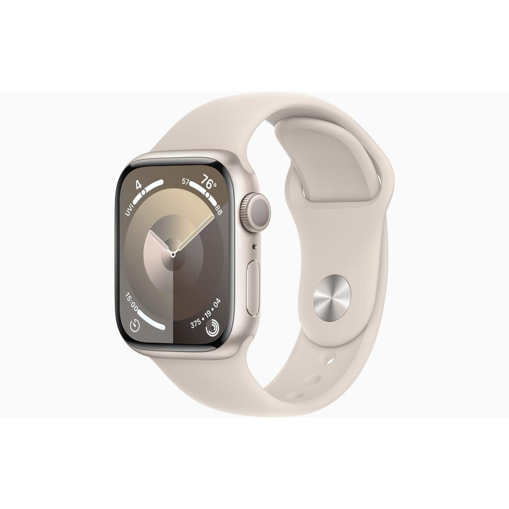 Apple Watch Series 9 (2023) GPS 41 mm - Aluminium Starlight - Sport band Starlight