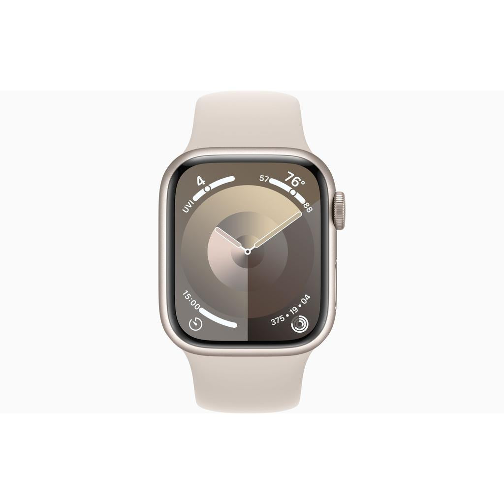 Apple Watch Series 9 (2023) GPS 41 mm - Aluminium Starlight - Sport band Starlight