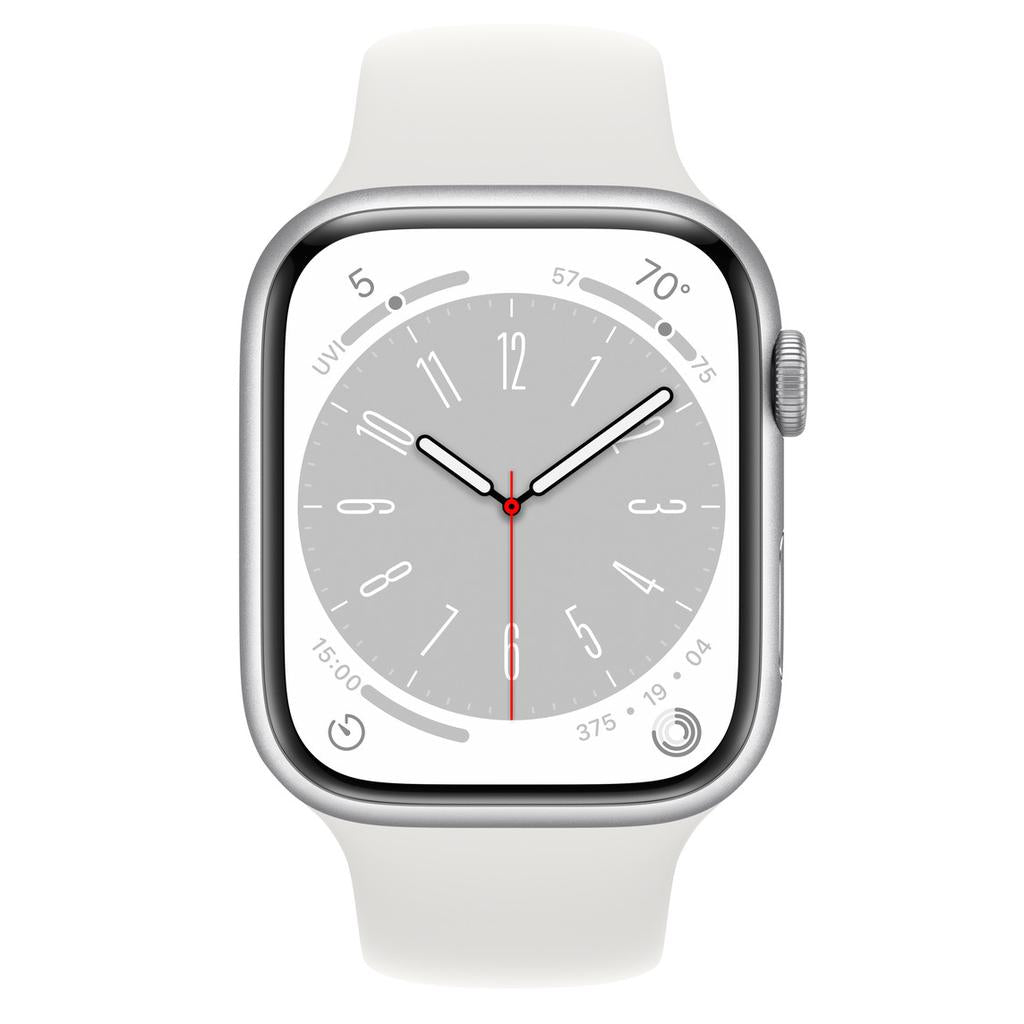 Apple Watch Series 9 (2023) GPS 45 mm - Aluminium Silver - Sport band White
