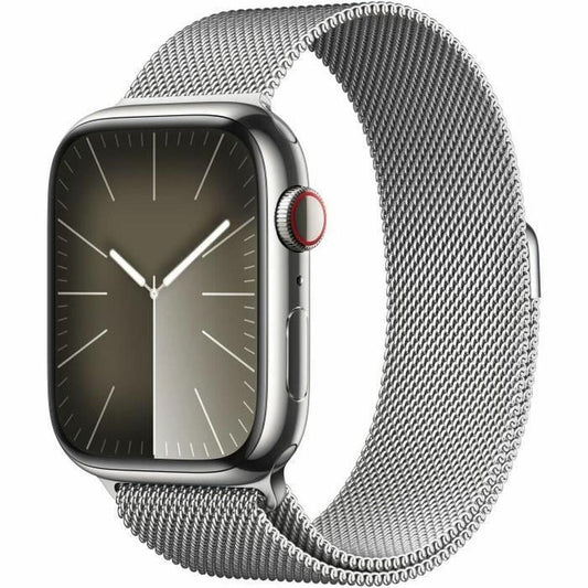 Apple Watch Series 9 (2023) GPS + Cellular 41 mm - Stainless steel Silver - Milanese loop Grey