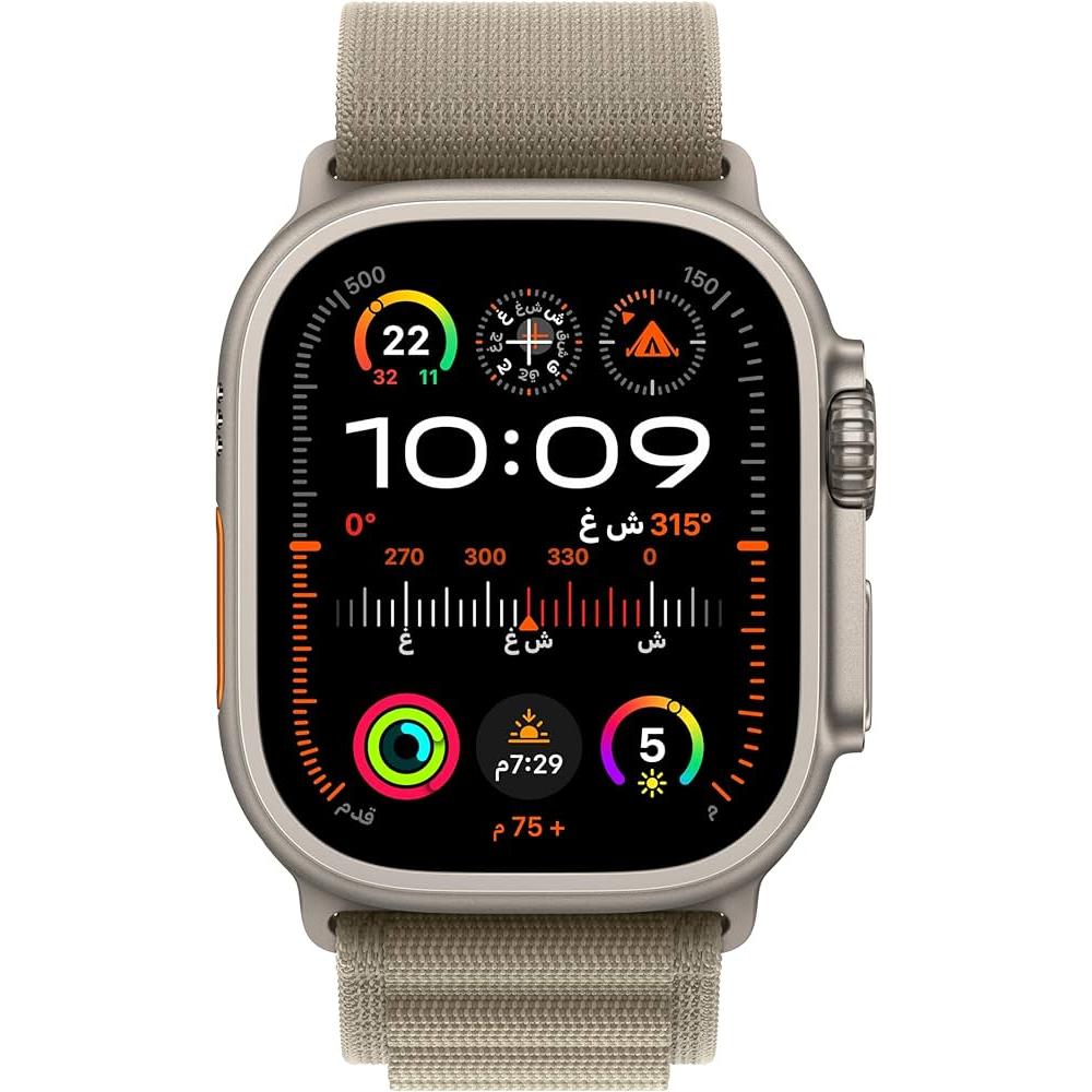 Apple Watch Ultra 2 (2023) GPS + Cellular 49 mm - Titanium Natural Titanium - Alpine loop Green