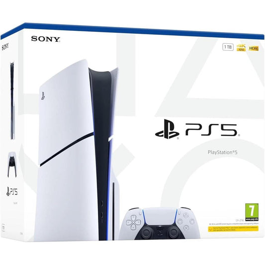 PlayStation 5 1000GB - White - Limited edition Sony PS5 Disc Edition 1TB Console 4K Gaming Ultra HD Blu-Ray Wi-Fi