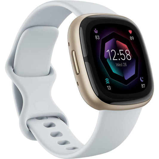 Smart Watch Fitbit HR GPS Sense 2, Blue Mist/Soft Gold - Gold