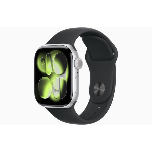 Apple Watch (2025) GPS 42 mm - Aluminium Silver - Sport band Black