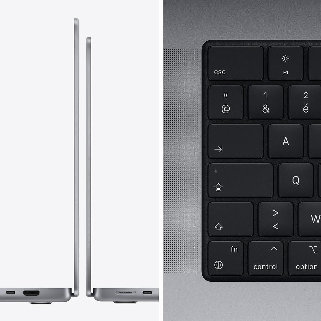 MacBook Pro 16-inch (2021) - Apple M1 Pro 10-core and 16-core GPU - 32GB RAM - SSD 1000GB - Standard display - QWERTY - English